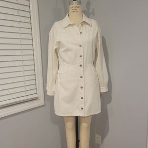 Zara Ecru Denim Dress
